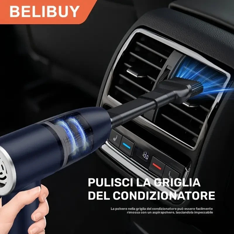 MINI ASPIRATORE PORTATILE RICARICABILE. SOFFIATORE E ASPIRATORE per AUTO E CASA