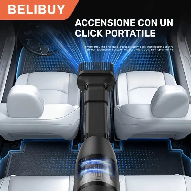MINI ASPIRATORE PORTATILE RICARICABILE. SOFFIATORE E ASPIRATORE per AUTO E CASA